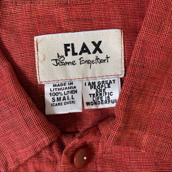Flax Vintage Oversized Linen Button Up - Picture 3 of 13